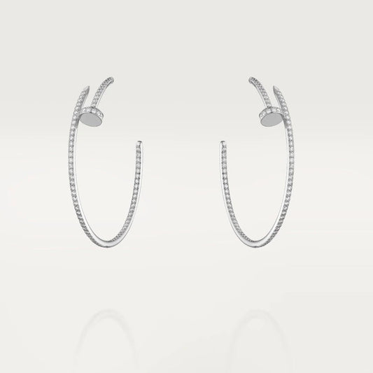 ¡®Aura Jewels¡¯JUSTE EARRINGS FULL DIAMONDS 1.8MM