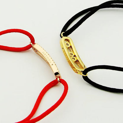 [Aura Jewels]Messika Care(s) pink cord pavé bracelet