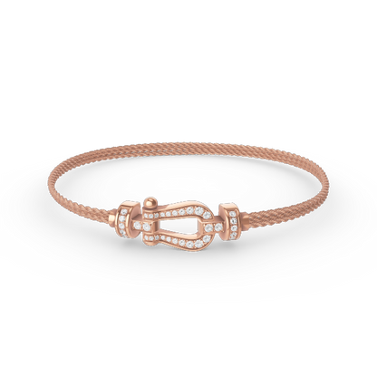 ¡®Aura Jewels¡¯FORCE SMALL HORSESHOE  DIAMOND CHAIN ROPE BRACELET