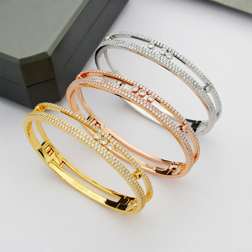 [Aura Jewels]Move Romane pavé bangle