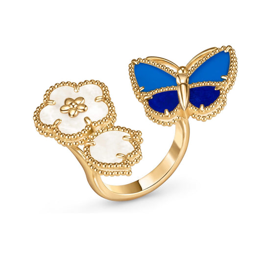 [Aura Jewels]LUCKY SPRING BUTTERFLY OPEN-FACE RINGS