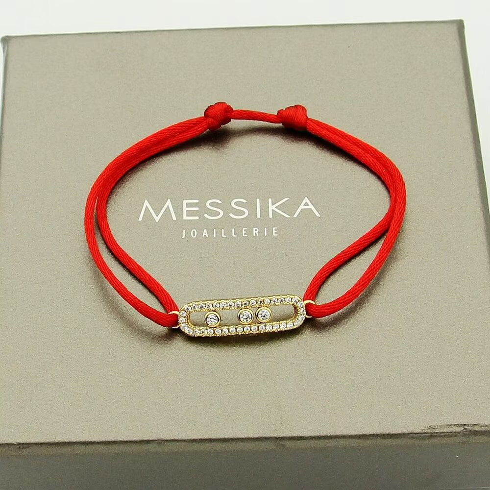 [Aura Jewels]Messika Care(s) pink cord pavé bracelet