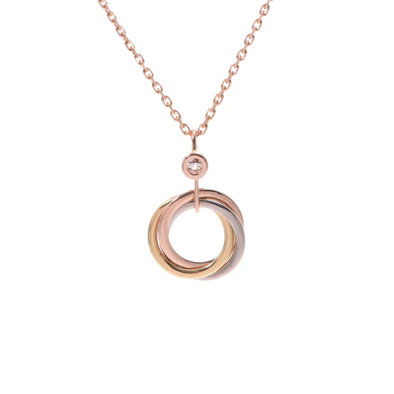 ¡®Aura Jewels¡¯TRINITY SILVER GOLD PINK GOLD NECKLACE