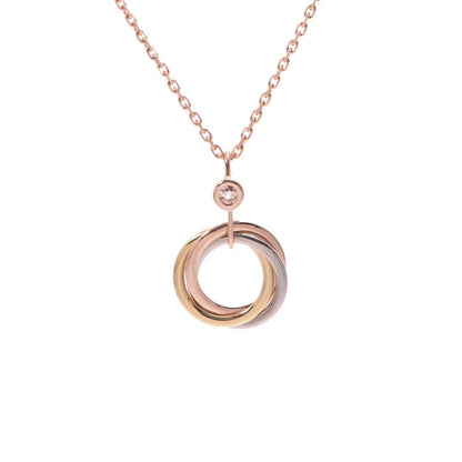 ¡®Aura Jewels¡¯TRINITY SILVER GOLD PINK GOLD NECKLACE
