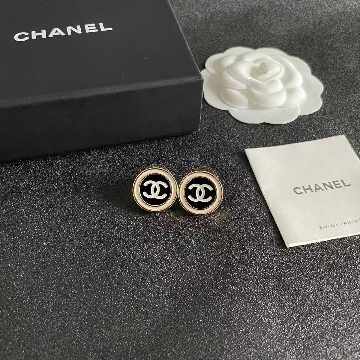 [Aura Jewels]Classic Double C Stud Earrings