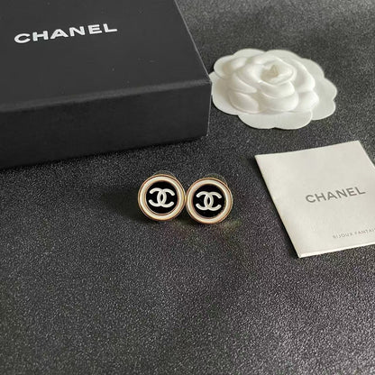 [Aura Jewels]Classic Double C Stud Earrings