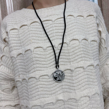 ¡®Aura Jewels¡ Openwork Tiger Cord Pendant Necklace