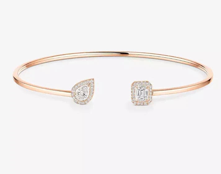 [Aura Jewels]M Delicate Double-Diamond Bracelet
