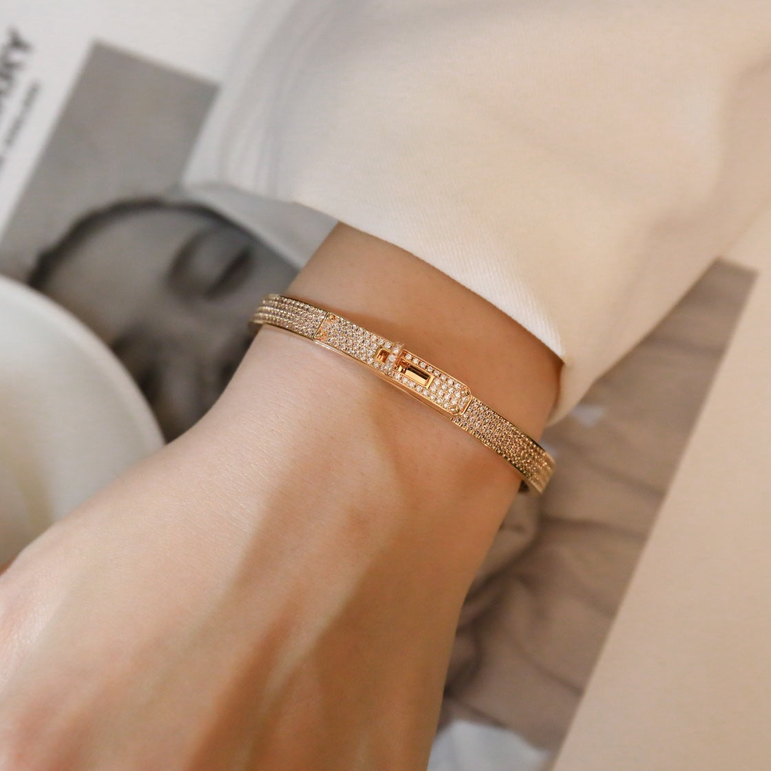 ¡®Aura Jewels¡¯KELLY BRACELET DIAMOND PAVED
