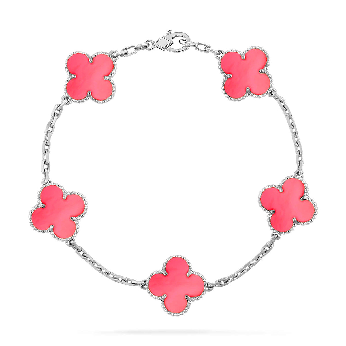 [Aura Jewels]New  CLOVER 5 MOTIFS  PINK MOP BRACELET COLLECTION