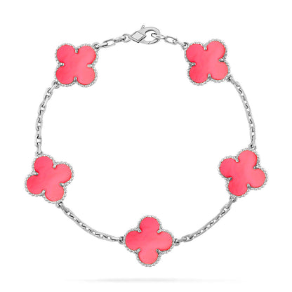 [Aura Jewels]New  CLOVER 5 MOTIFS  PINK MOP BRACELET COLLECTION