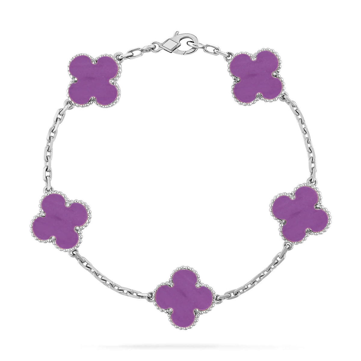 [Aura Jewels]New  CLOVER 5 MOTIF VIOLET BRACELET COLLECTION