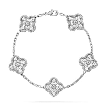 [Aura Jewels] New  CLOVER 5 MOTIF FULL DIAMOND BRACELET COLLECTION