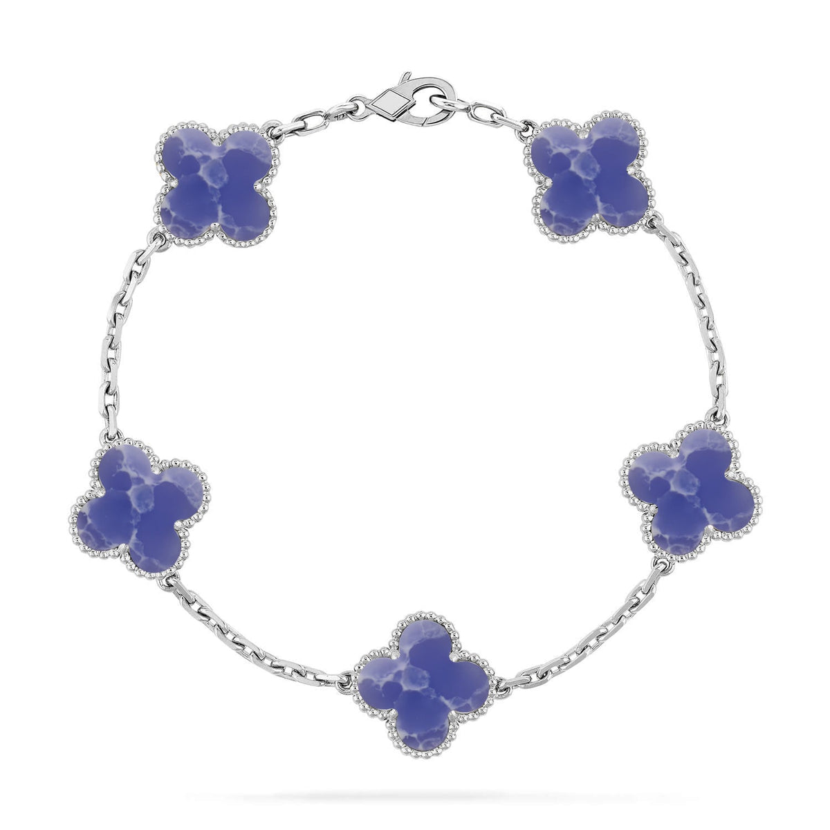 [Aura Jewels]New CLOVER 5 MOTIF BLUE VEINS BRACELET COLLECTION