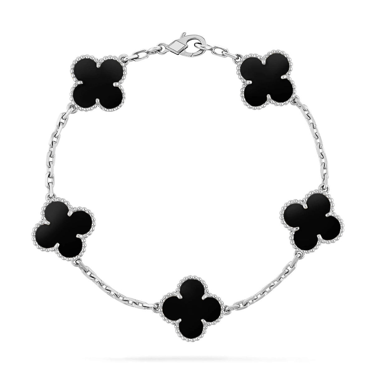 [Aura Jewels]New CLOVER 5 MOTIF ONYXS BRACELET COLLECTION
