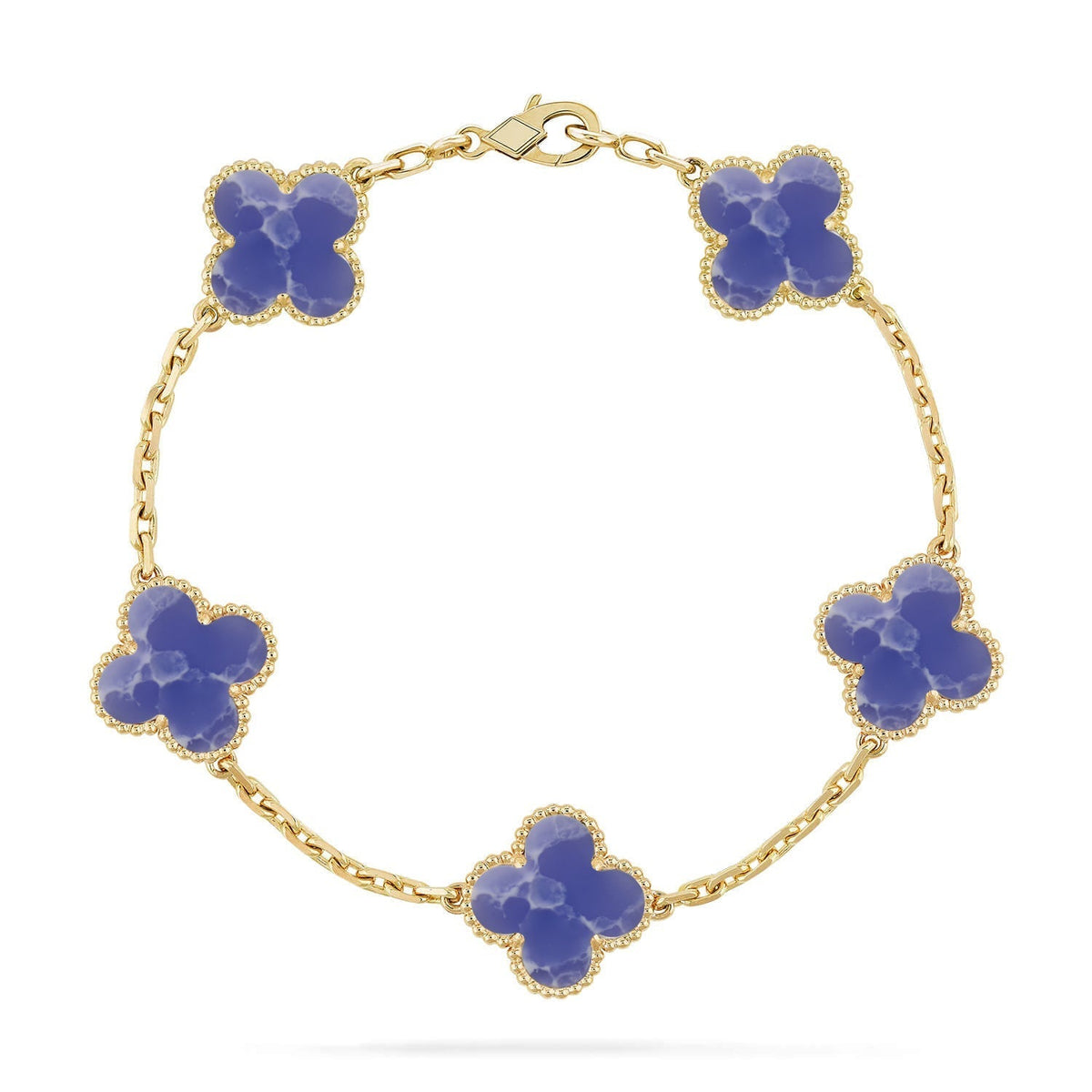 [Aura Jewels]New CLOVER 5 MOTIF BLUE VEINS BRACELET COLLECTION