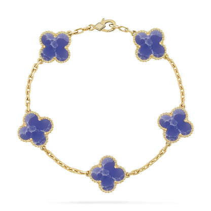 [Aura Jewels]New CLOVER 5 MOTIF BLUE VEINS BRACELET COLLECTION