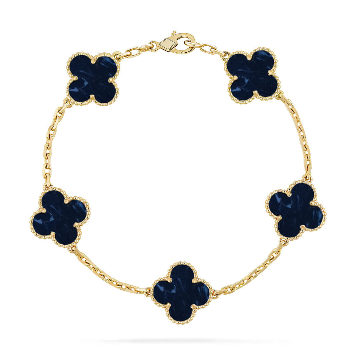 [Aura Jewels]New CLOVER 5 MOTIF PIETERSITE BRACELET COLLECTION
