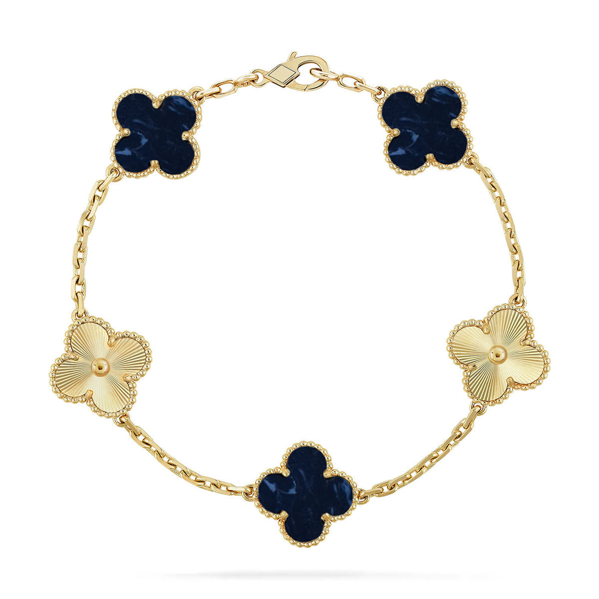 [Aura Jewels]New CLOVER 5 MOTIF PIETERSITE BRACELET COLLECTION