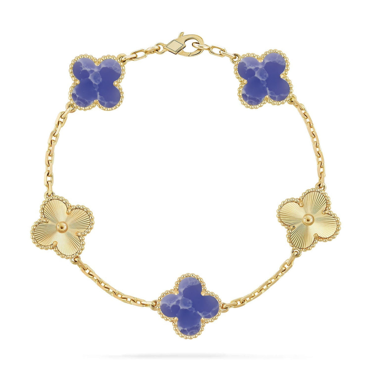 [Aura Jewels]New CLOVER 5 MOTIF BLUE VEINS BRACELET COLLECTION