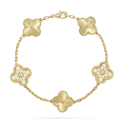 [Aura Jewels]New  CLOVER 5 MOTIF LASER BRACELET COLLECTION