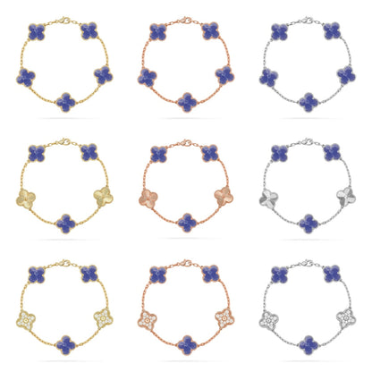 [Aura Jewels]New CLOVER 5 MOTIF BLUE VEINS BRACELET COLLECTION