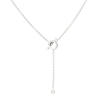 ¡®Aura Jewels¡¯FINESSE SILVER DIAMOND NECKLACE