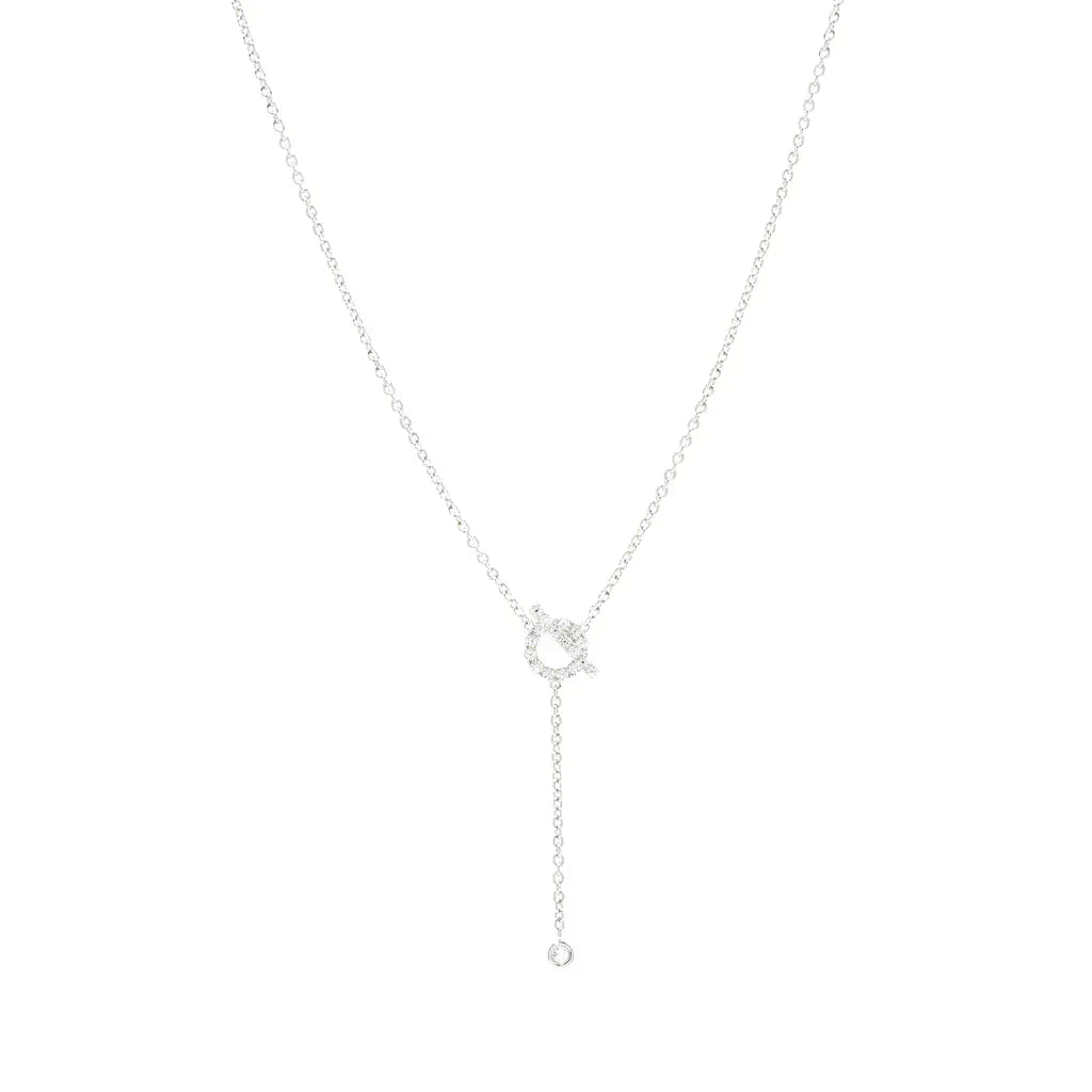 ¡®Aura Jewels¡¯FINESSE SILVER DIAMOND NECKLACE
