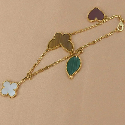 ¡®Aura Jewels¡¯LUCKY SPRING 5 MOTIF GOLD BRACELET