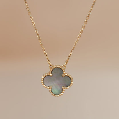 ¡®Aura Jewels¡¯CLOVER 15MM  GRAY MOTHER OF PEARL NECKLACE