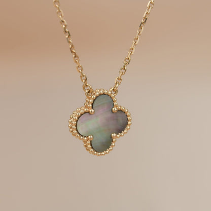 ¡®Aura Jewels¡¯CLOVER 15MM  GRAY MOTHER OF PEARL NECKLACE