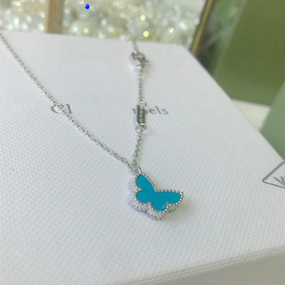 ¡®Aura Jewels¡¯BUTTERFLY TURQUOISE BUTTERFLY BRACELET SILVER