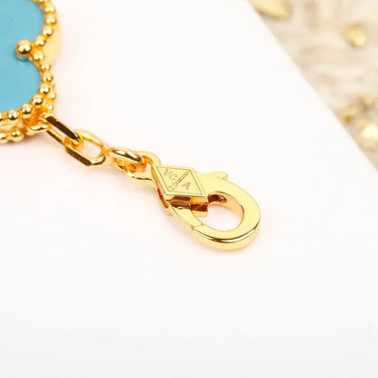 [Aura Jewels]New  CLOVER 5 MOTIF TURQUOISE BRACELET COLLECTION