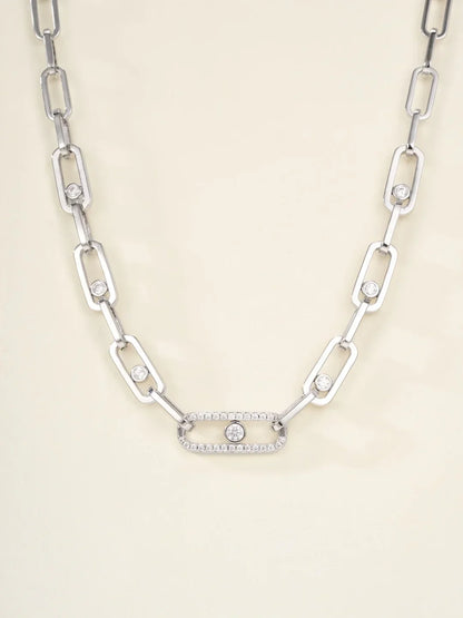 [Aura Jewels] MK NEW SLIDING DIAMOND NECKLACE