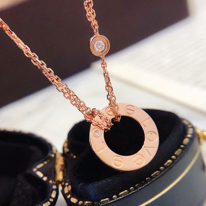 ¡®Aura Jewels¡¯LOVE NECKLACE 16MM 2 DIAMONDS