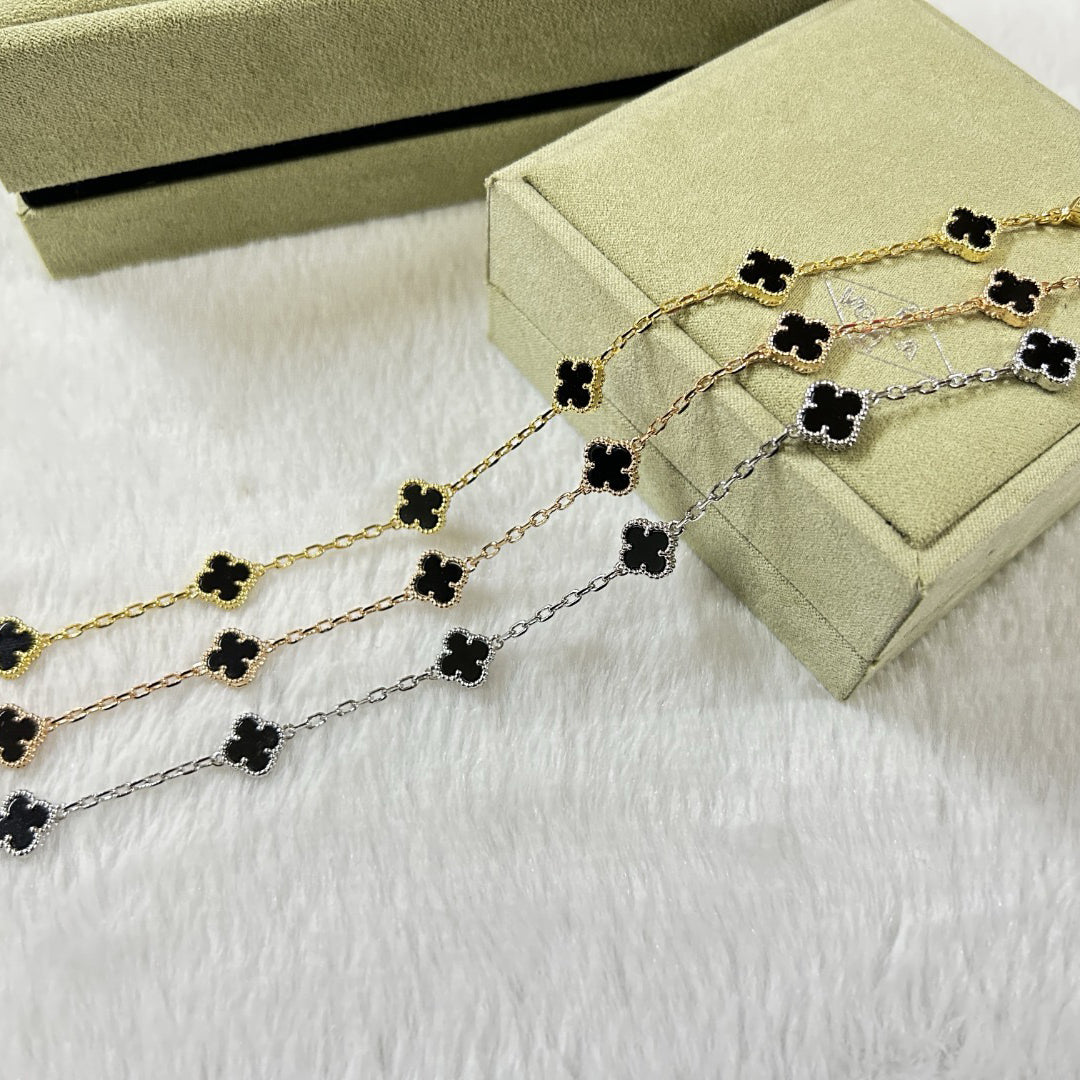 [¡®Aura Jewels¡¯]CLOVER 6 MOTIF  ONYXS BRACELET