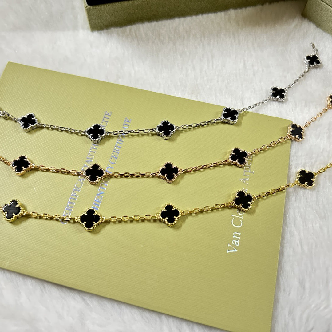 [¡®Aura Jewels¡¯]CLOVER 6 MOTIF  ONYXS BRACELET