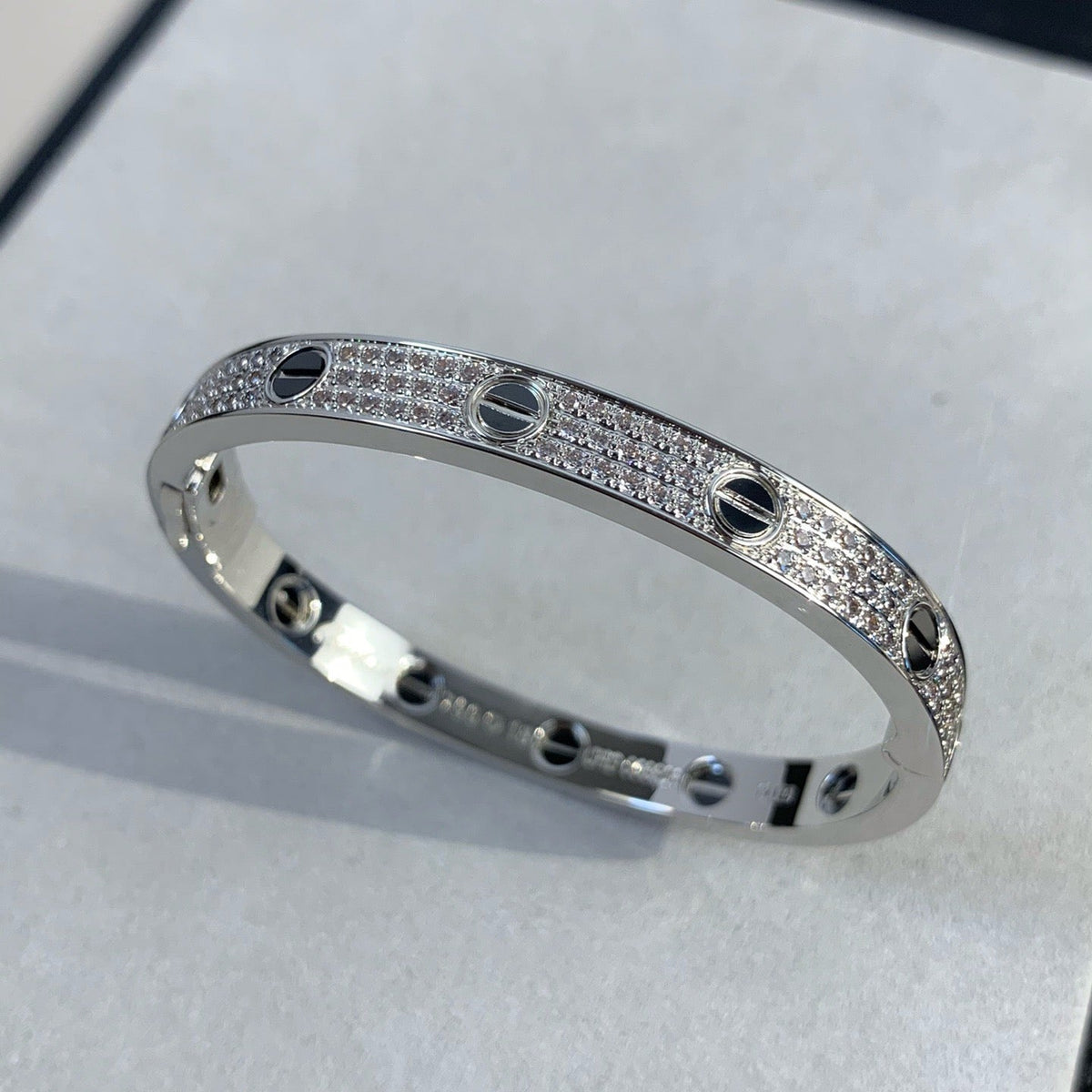 ¡®Aura Jewels¡¯LOVE BRACELET 6.1MM DIAMOND-PAVED CERAMIC