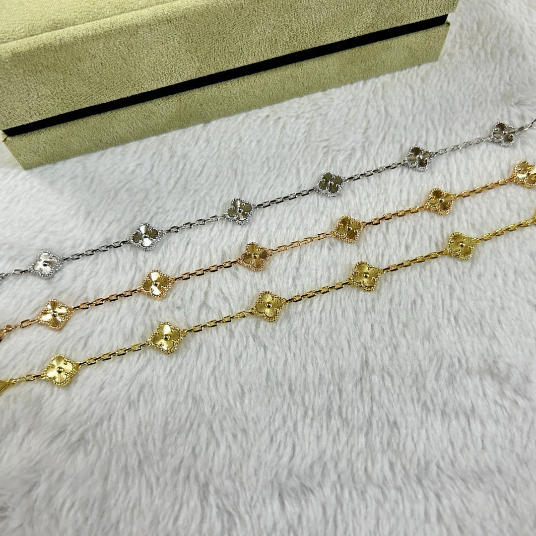 [Aura Jewels]New CLOVER 6 MOTIF DIAMOND BRACELET