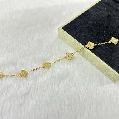 [Aura Jewels]New CLOVER 6 MOTIF DIAMOND BRACELET