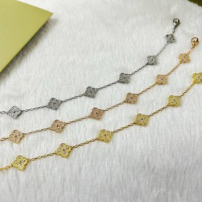 [Aura Jewels]New CLOVER 6 MOTIF DIAMOND BRACELET