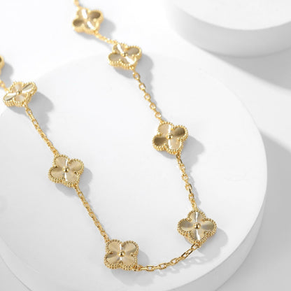 ¡®Aura Jewels¡¯CLOVER 10 MOTIFS LASER NECKLACE