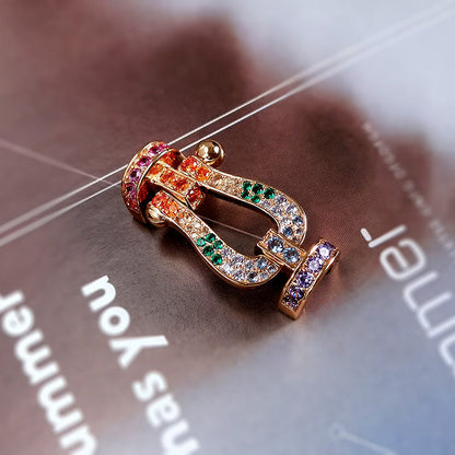 ¡®Aura Jewels¡¯FORCE LARGE HORSESHOE  COLORED DIAMOND BRACELET ROSE GOLD