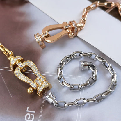 ¡®Aura Jewels¡¯FORCE LARGE HORSESHOE CLASP  METAL BRACELET