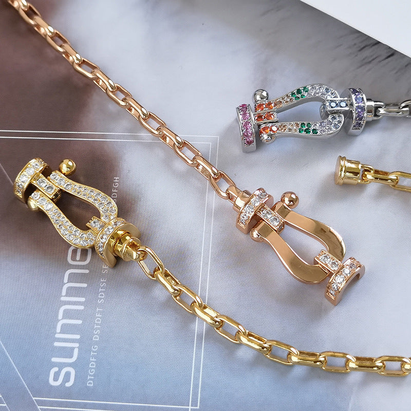 ¡®Aura Jewels¡¯FORCE LARGE HORSESHOE CLASP  METAL BRACELET