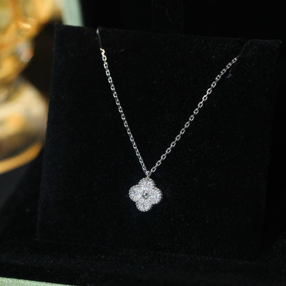 ¡®Aura Jewels¡¯CLOVER MINI 9.5MM PENDANT DIAMOND NECKLACE