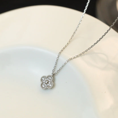 ¡®Aura Jewels¡¯CLOVER MINI 9.5MM PENDANT DIAMOND NECKLACE