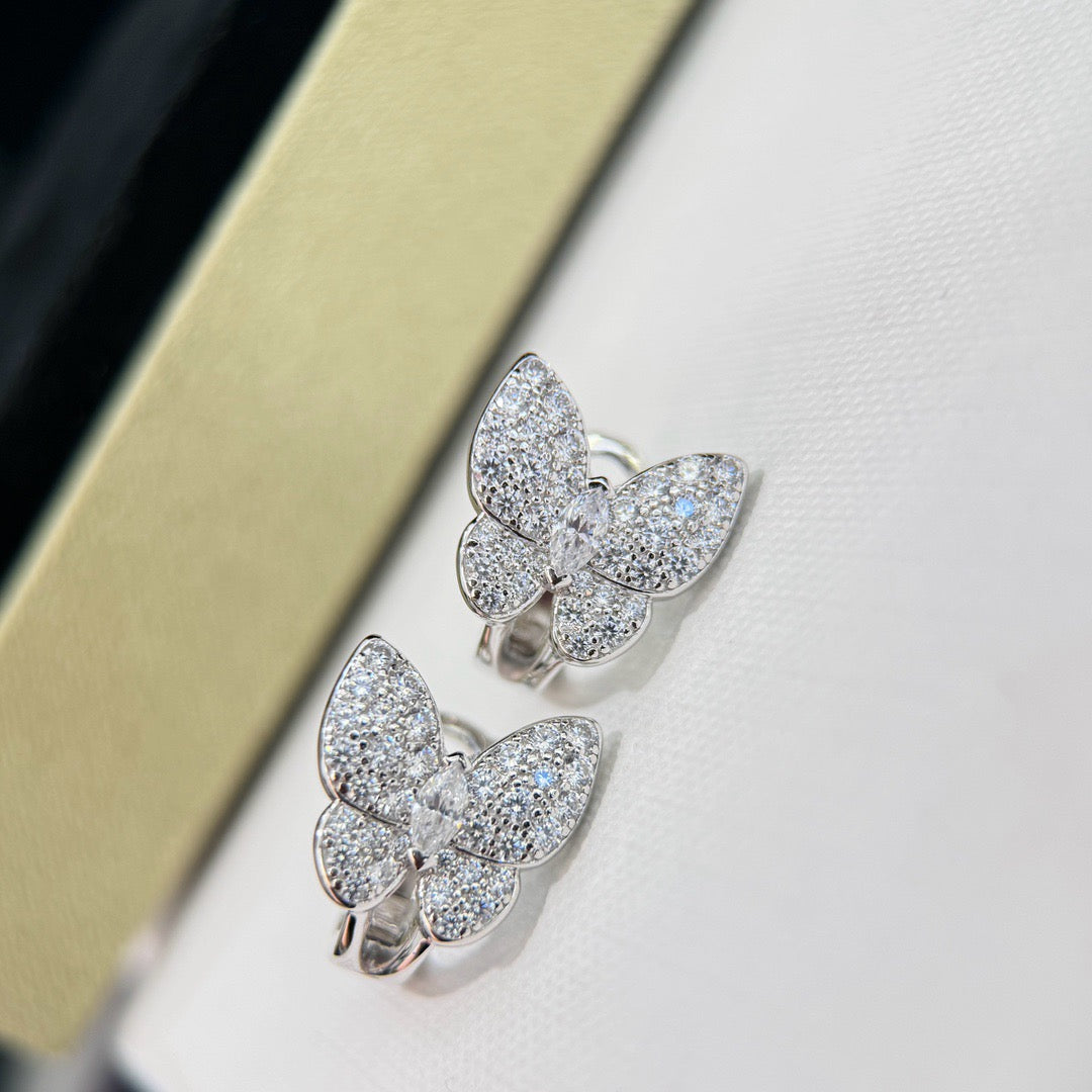 ¡®Aura Jewels¡¯BUTTERFLY ALL DIAMOND EARRINGS