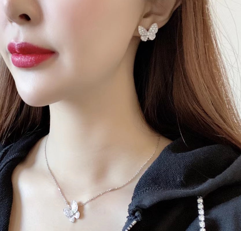 ¡®Aura Jewels¡¯BUTTERFLY ALL DIAMOND EARRINGS