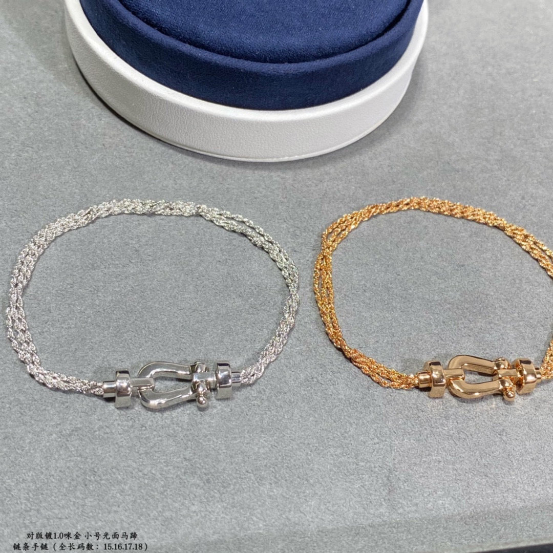 ¡®Aura Jewels¡¯FORCE SMALL HORSESHOE  DIAMOND CHAIN ROPE BRACELET